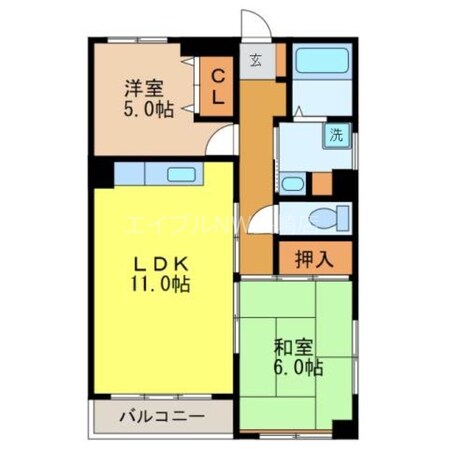 長与駅 徒歩11分 3階の物件間取画像